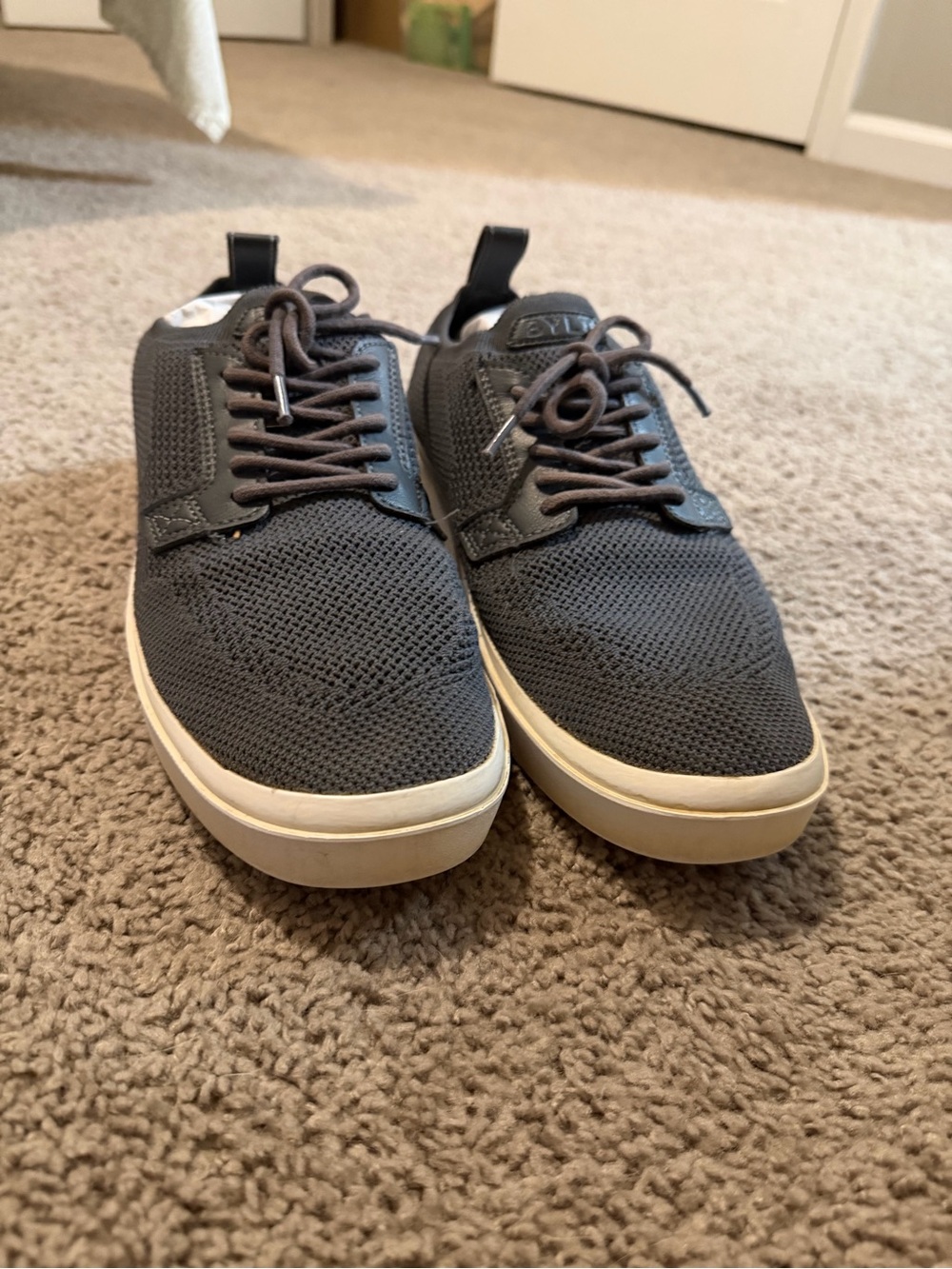 BYLT Basics Men's Knit Lace-Up Sneakers - Charcoal